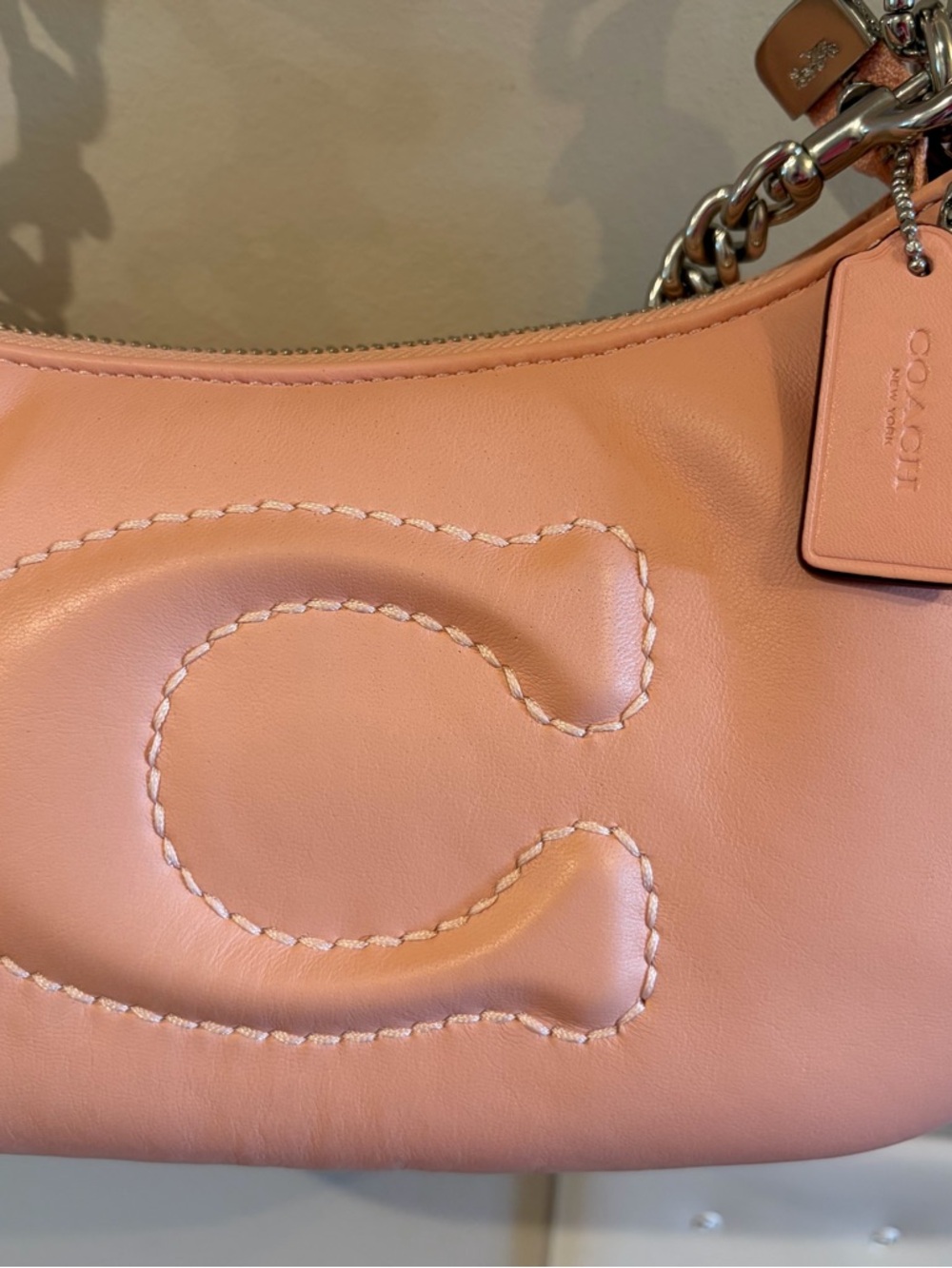 Coach Teri NWOT Nappa Leather Quilted Chain Handle Shoulder Bag - Picture 7 of 10